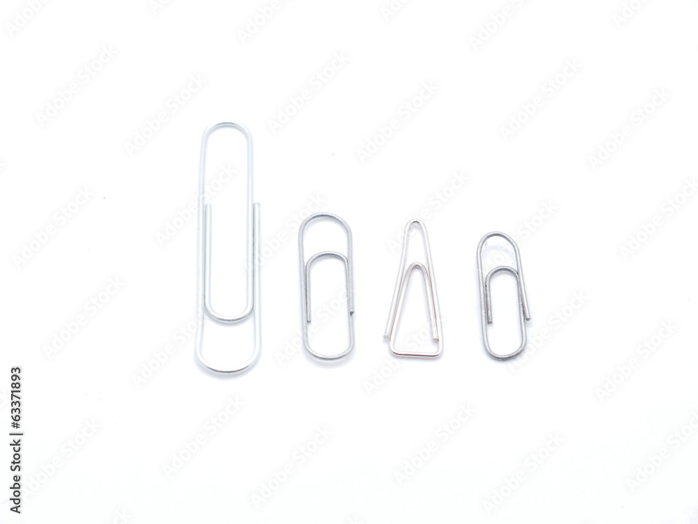 paper clips on a white background paper clips on a white background
