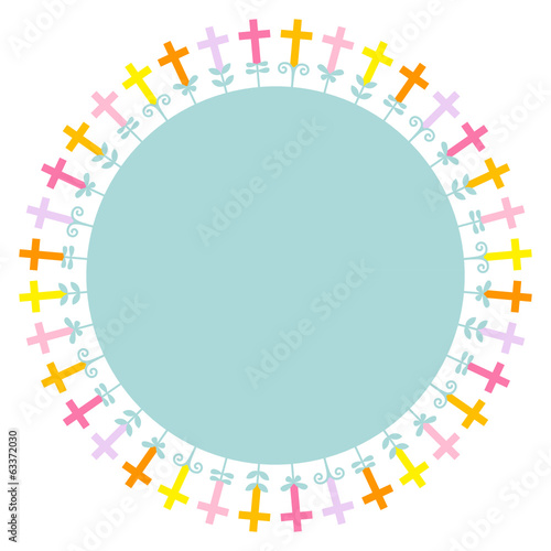 Confirmation Card Crosses Retro