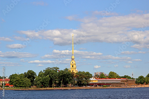 Spire of Peter and Paul Fortress in St. Petersburg