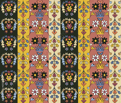 seamless pattern, Arabic style floral design