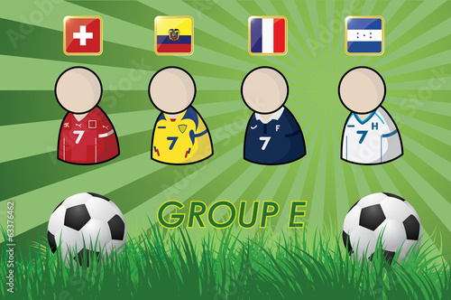 football Player and Flags for championship 2014