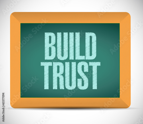 build trust sign message illustration design
