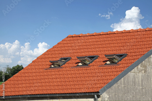 velux sur toiture en tuiles photo