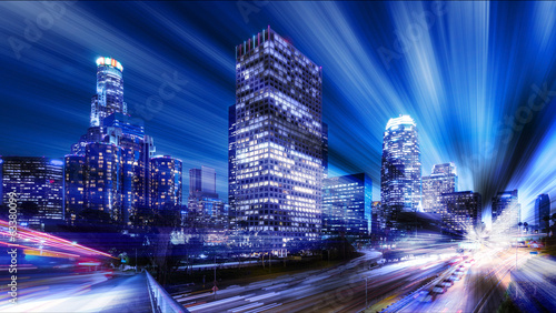 Digital abstract of Los Angeles