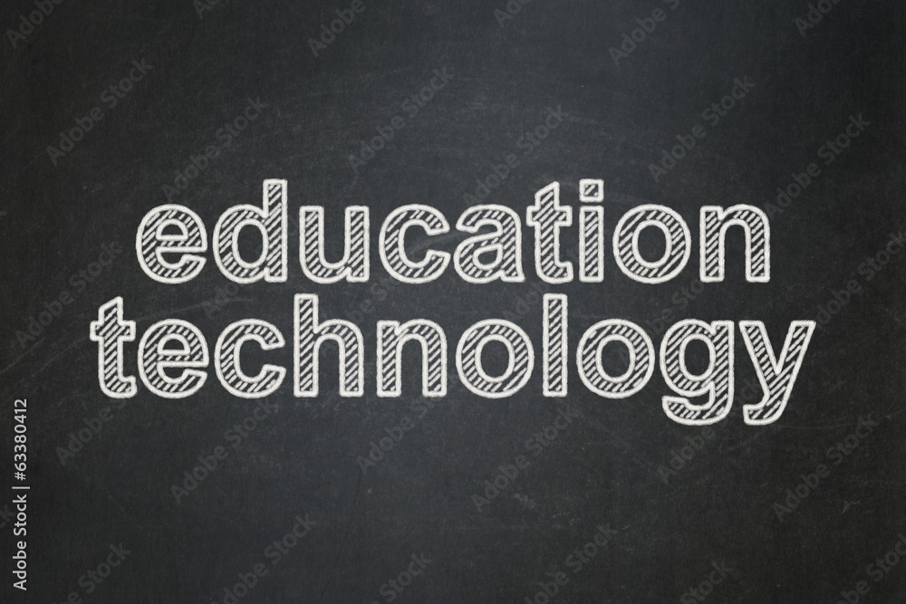 Obraz premium Education concept: Education Technology on chalkboard background