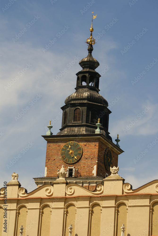 The St Mary church at the market in Krakow in Poland