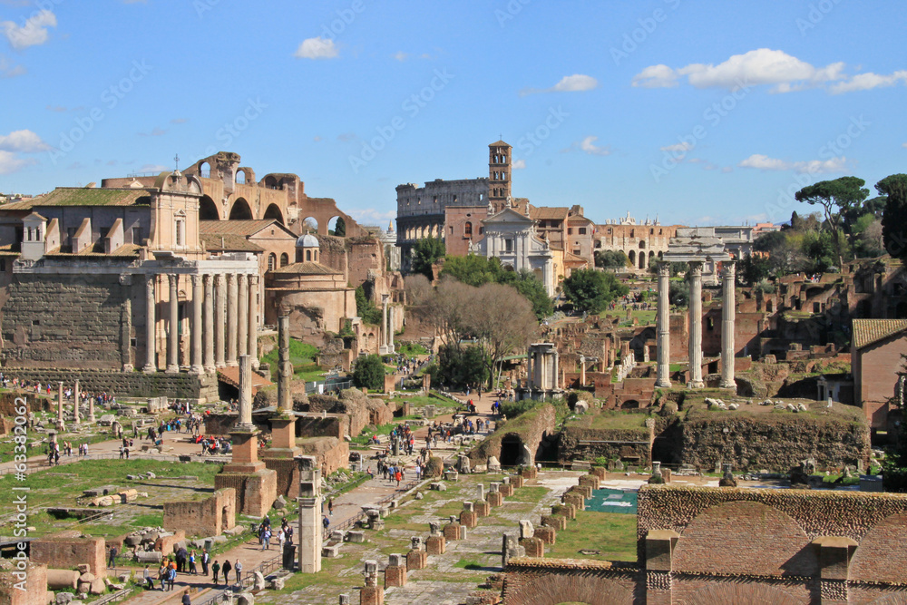 Ancient Forum in Rome Italy.