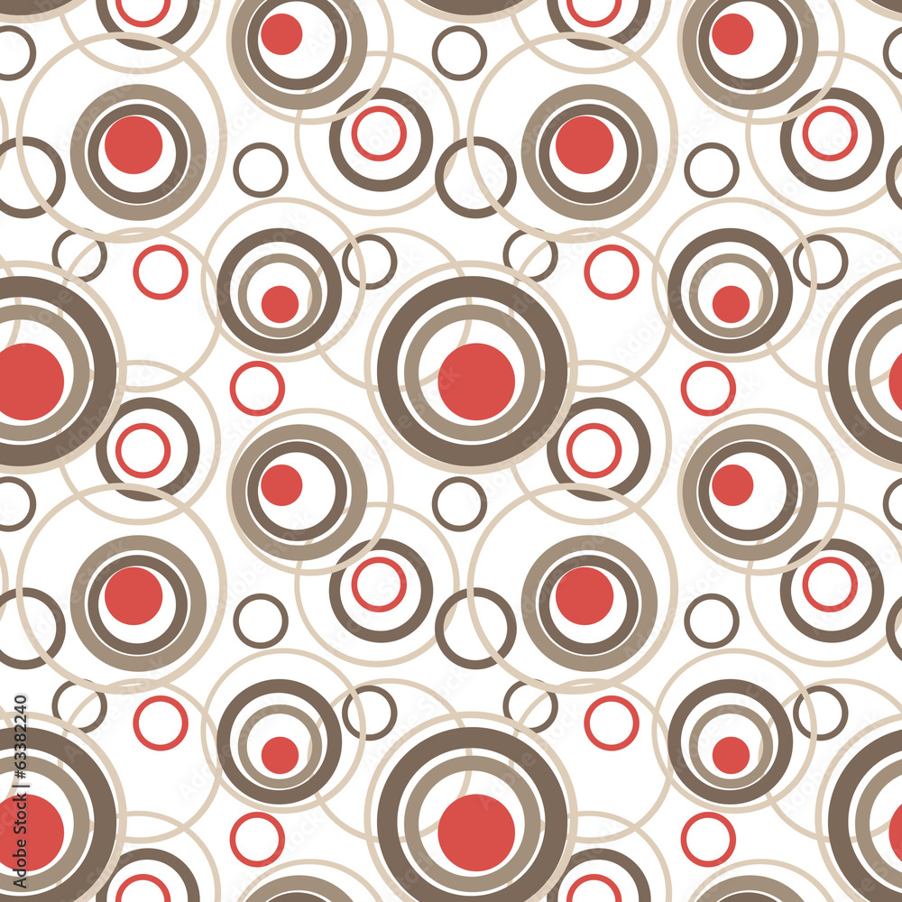 Fototapeta premium Seamless pattern with circles on white