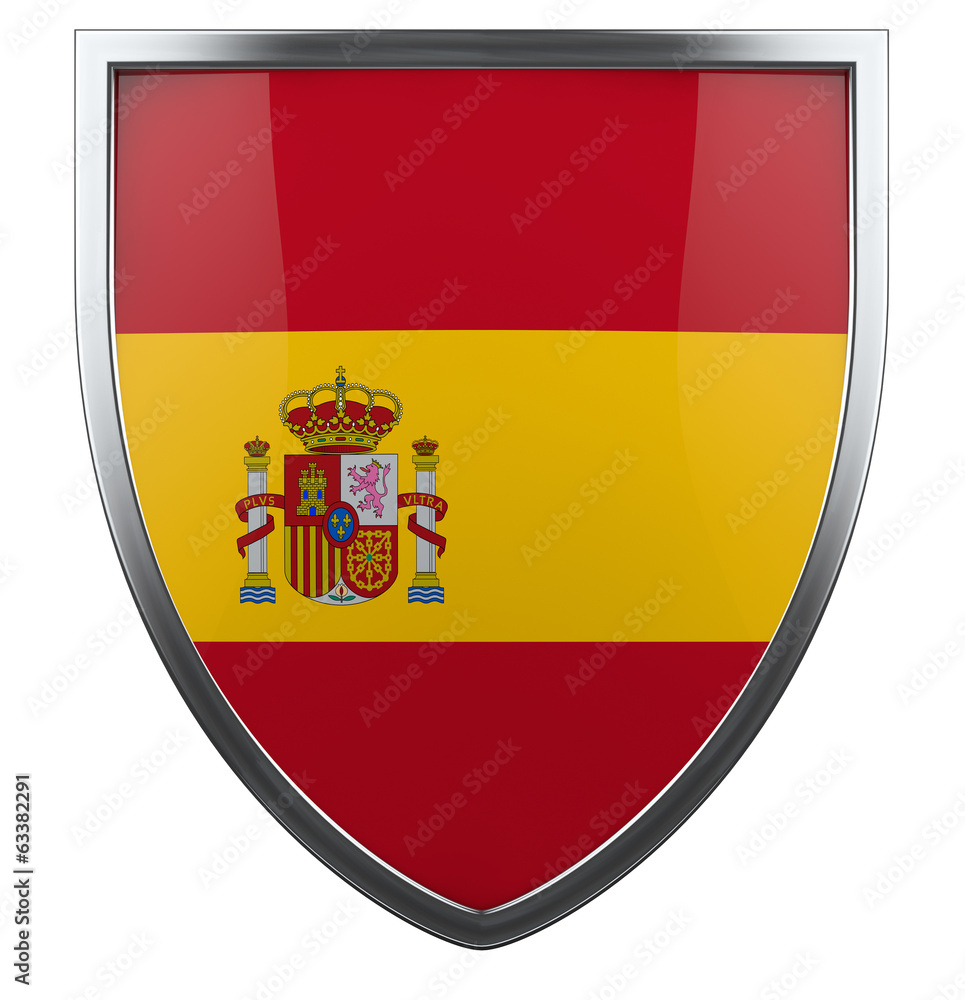 Fototapeta premium Spain Flag Shield