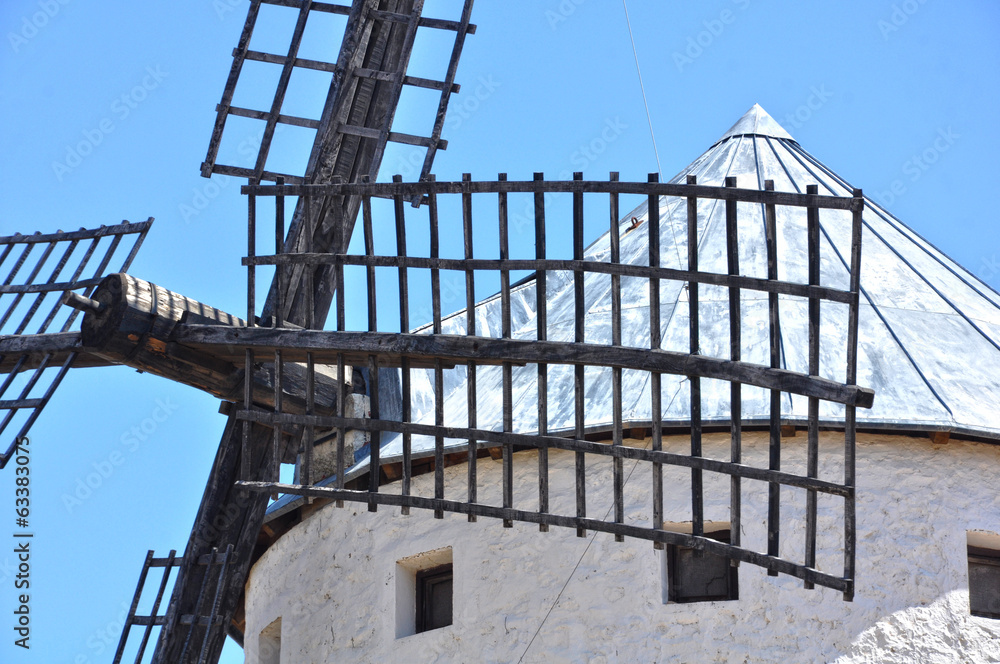Fototapeta premium Aspas de un molino de viento, Campo de Criptana, Ciudad Real