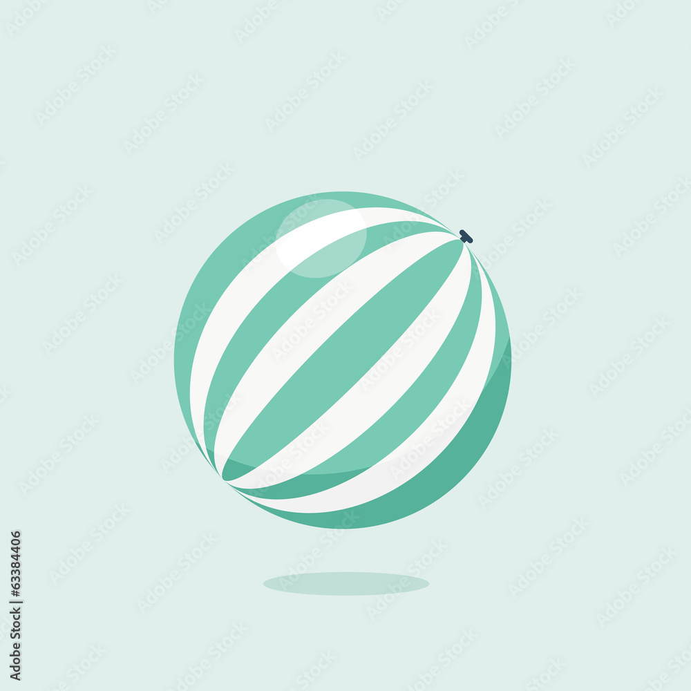 Bright inflatable ball isolated on white Bright inflatable ball isolated on white