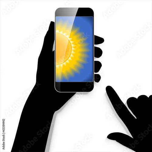 Smartphone Handy Sonne Urlaub buchen