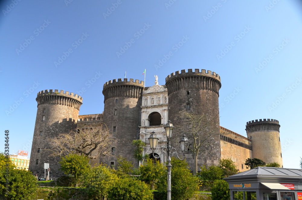 The medieval castle of Maschio Angioino, Naples, Italy The medieval castle of Maschio Angioino, Naples, Italy