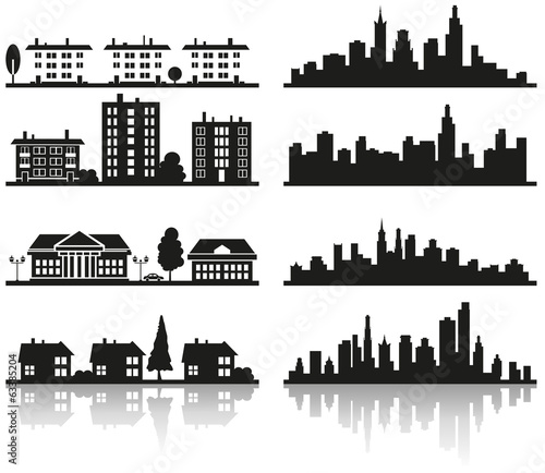 silhouette of city