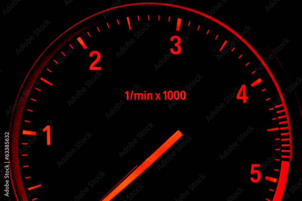 Illuminated diesel car tachometer Illuminated diesel car tachometer