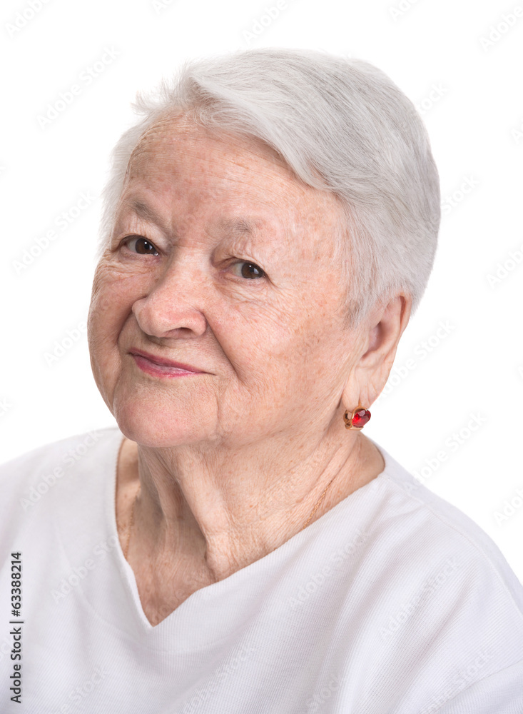 Portrait of smiling old woman