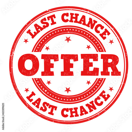 Last chance offer stamp