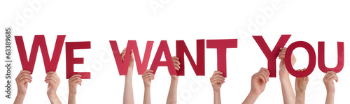 Foto People Holding We Want You
