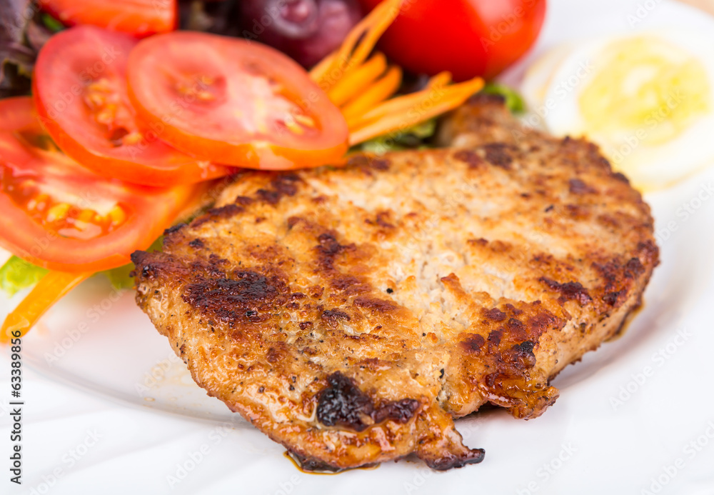 Grilled beef steak with salad Grilled beef steak with salad
