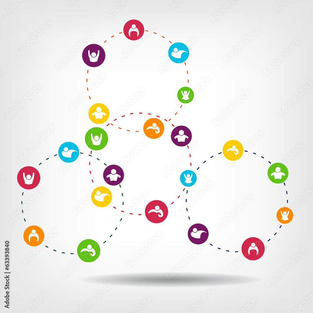 Social Network Circles Vector to be use in infographic. Social Network Circles Vector to be use in infographic.