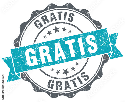 Gratis turquoise grunge retro style isolated seal