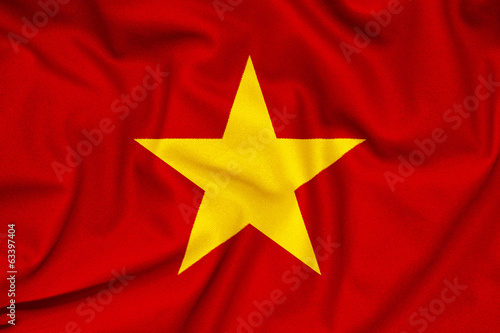 Fabric texture of Vietnam flag