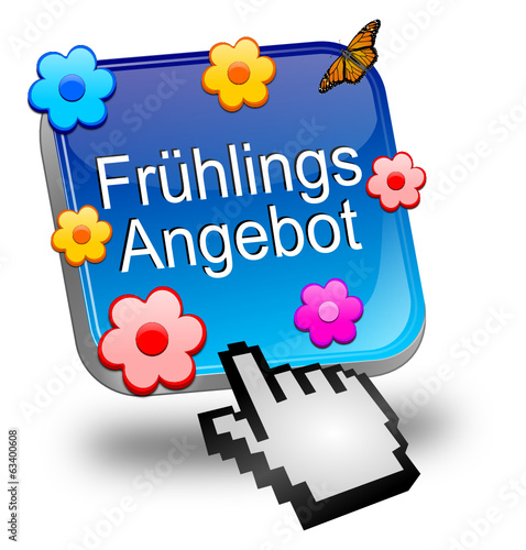 Frühlings Angebot Button mit Cursor