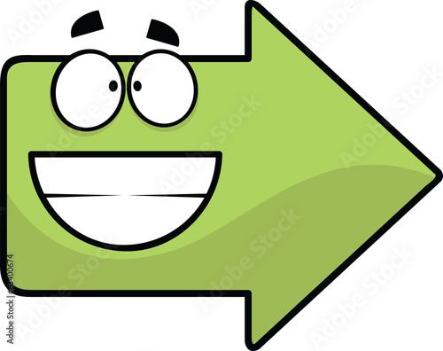 Grinning Cartoon Arrow