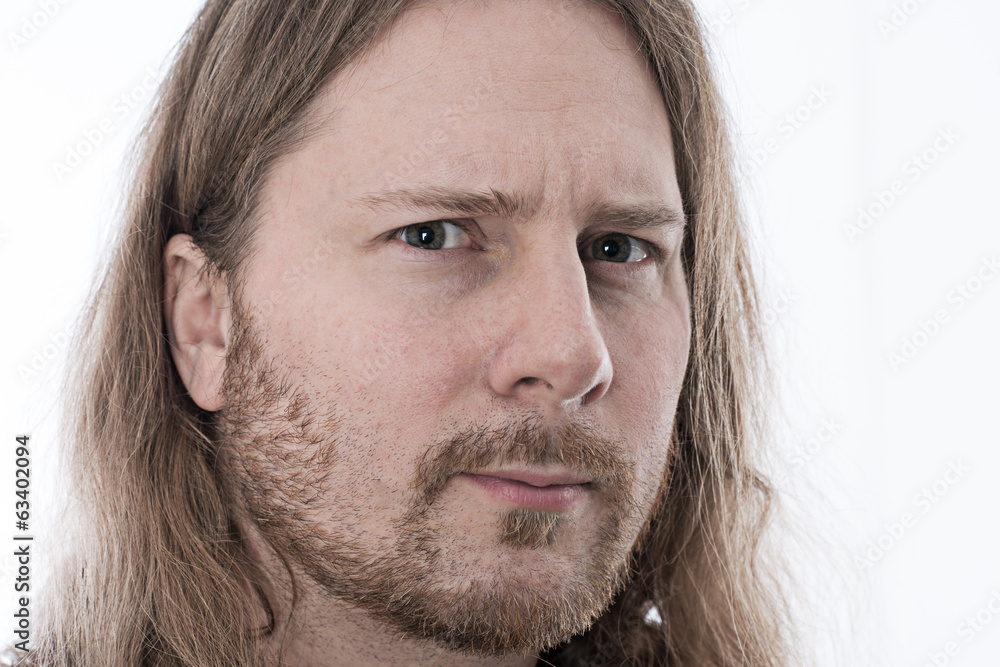 man with long hair man with long hair
