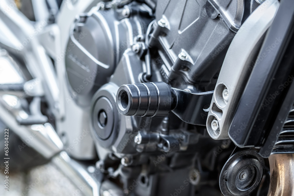 Motorcycle engine close-up detail background Motorcycle engine close-up detail background