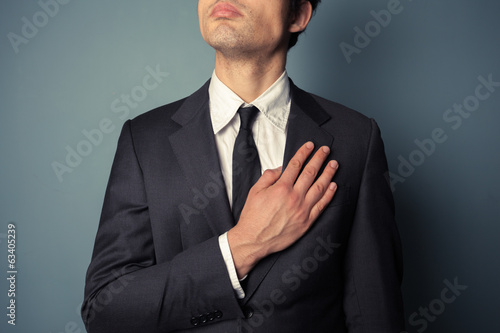 Photos Businessman swearing allegiance