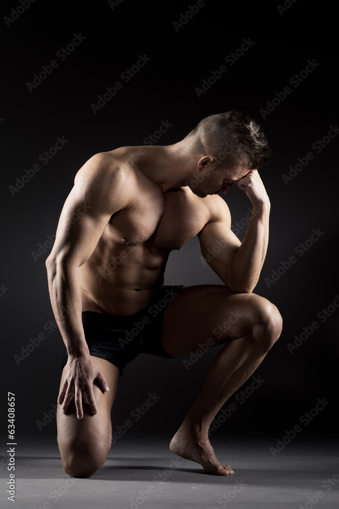 Body builder posing Body builder posing