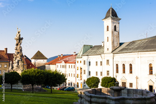 The Franciscan monastery and the plague column, Stefanik Square, photo