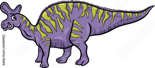 lambeosaurus dinosaur cartoon illustration
