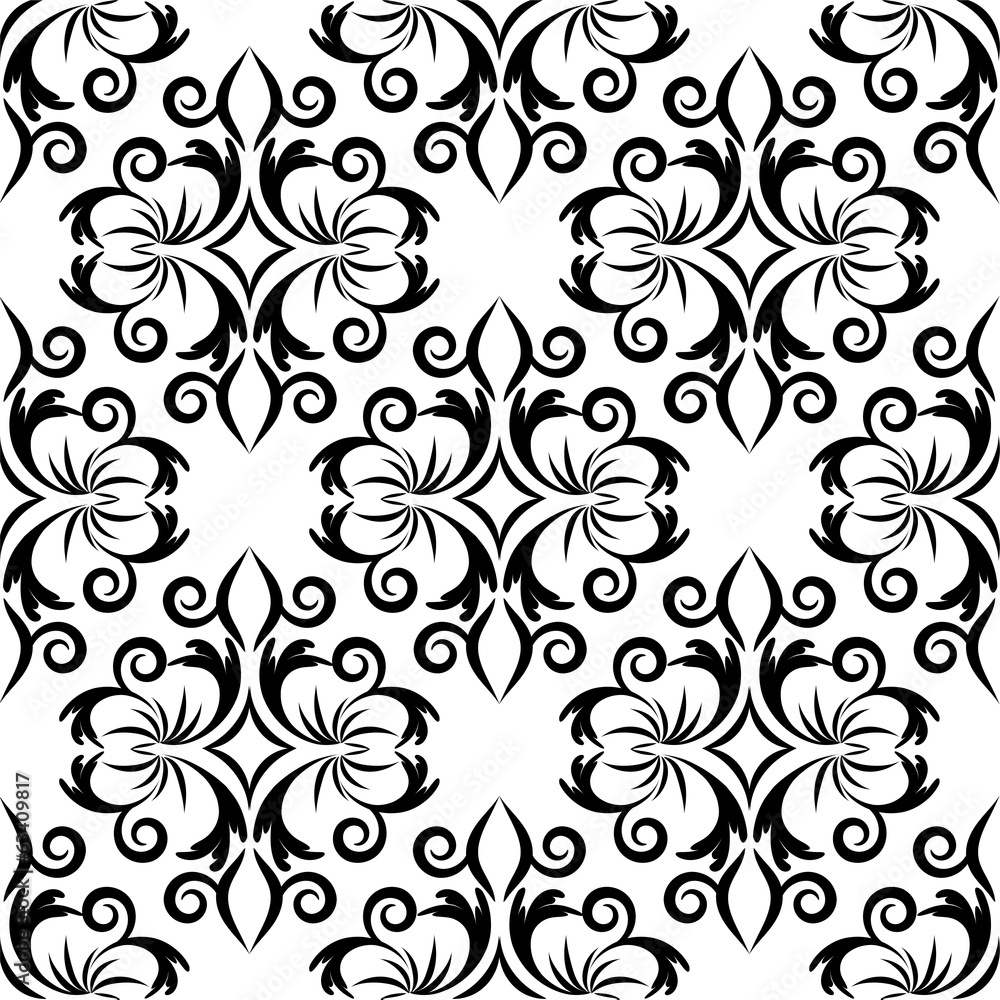seamless wallpaper.arabesque pattern.floral background