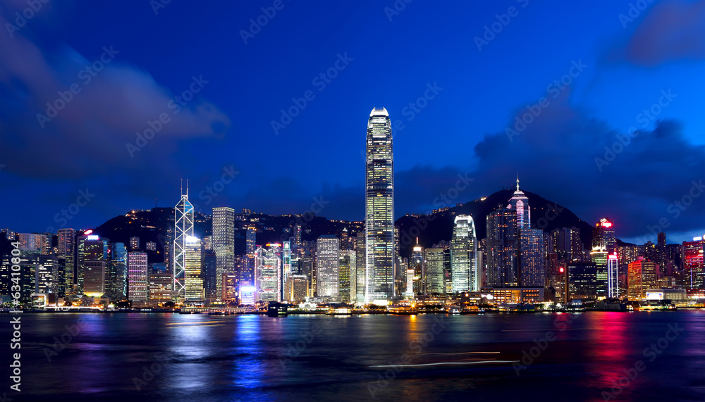Obraz premium Hong Kong cityscape at night