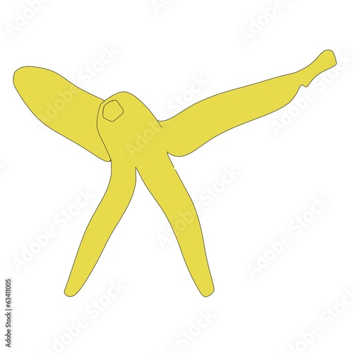 cartoon image of banana peel