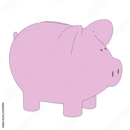 cartoon illustration of piggy bank