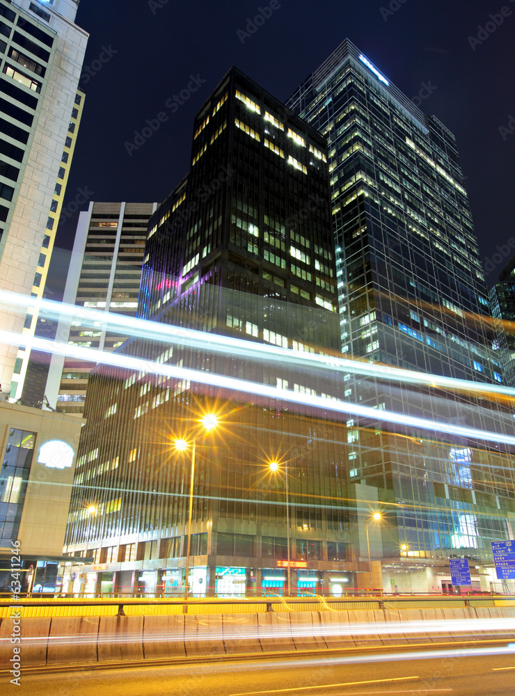 Fototapeta premium Hong Kong traffic at night