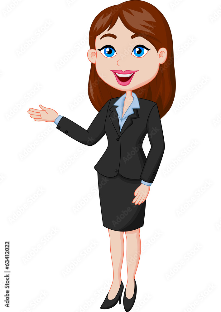 Smiling business woman presenting Smiling business woman presenting