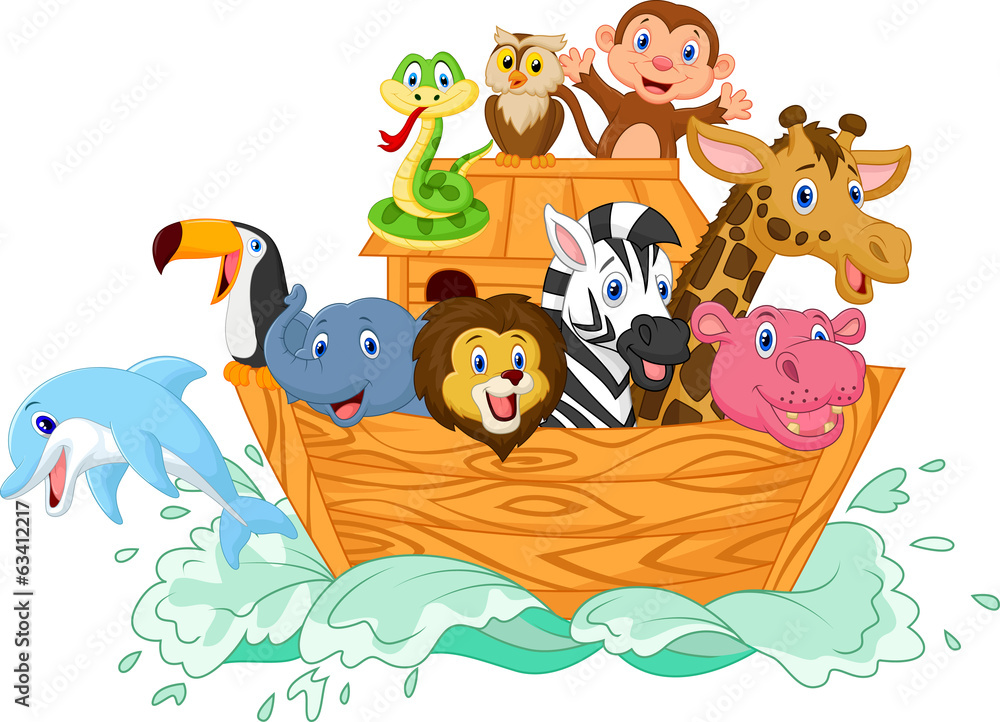 Fototapeta premium Noah's Ark cartoon