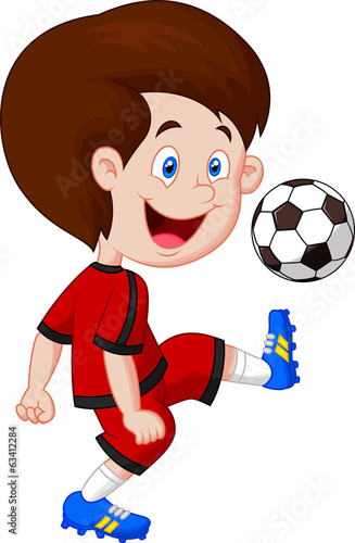 Boy playing football