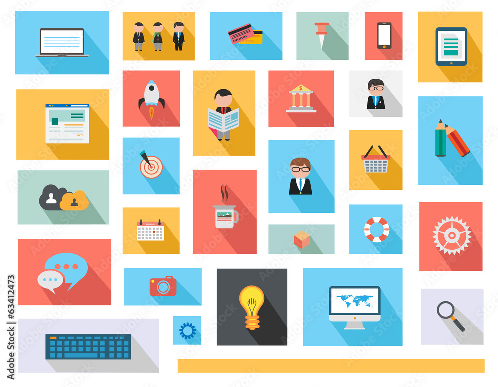 Flat Style UI Icons to use for your business project Flat Style UI Icons to use for your business project