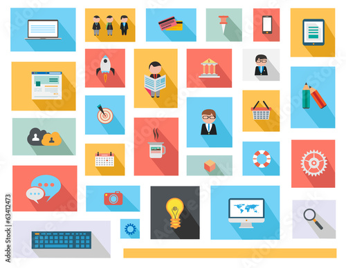 Flat Style UI Icons to use for your business project