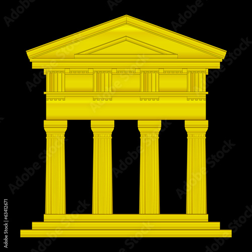 Gold doric temple