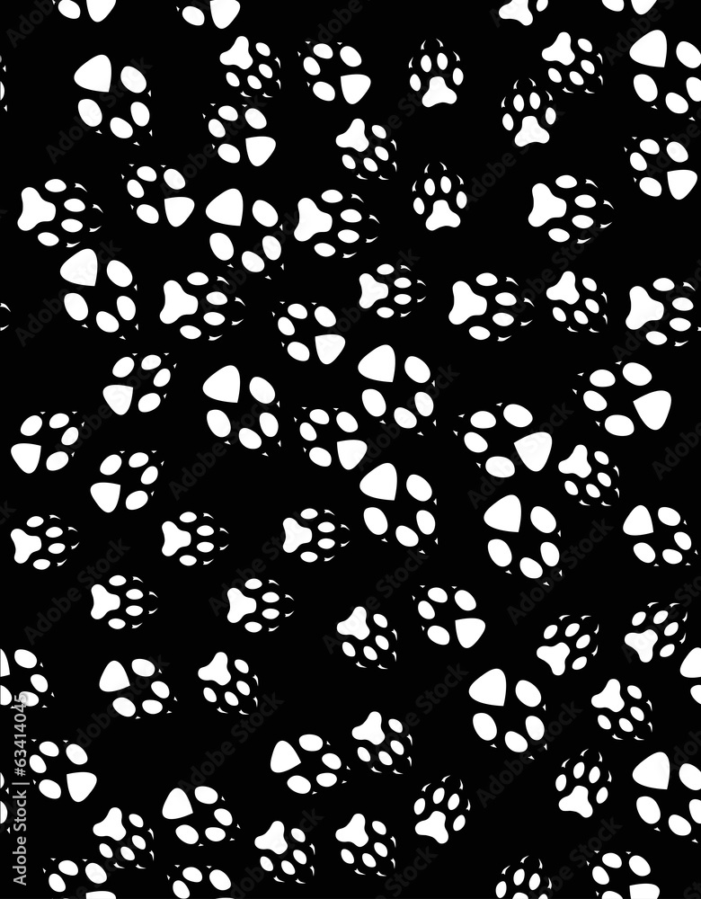 seamless white background from animals tracks seamless white background from animals tracks