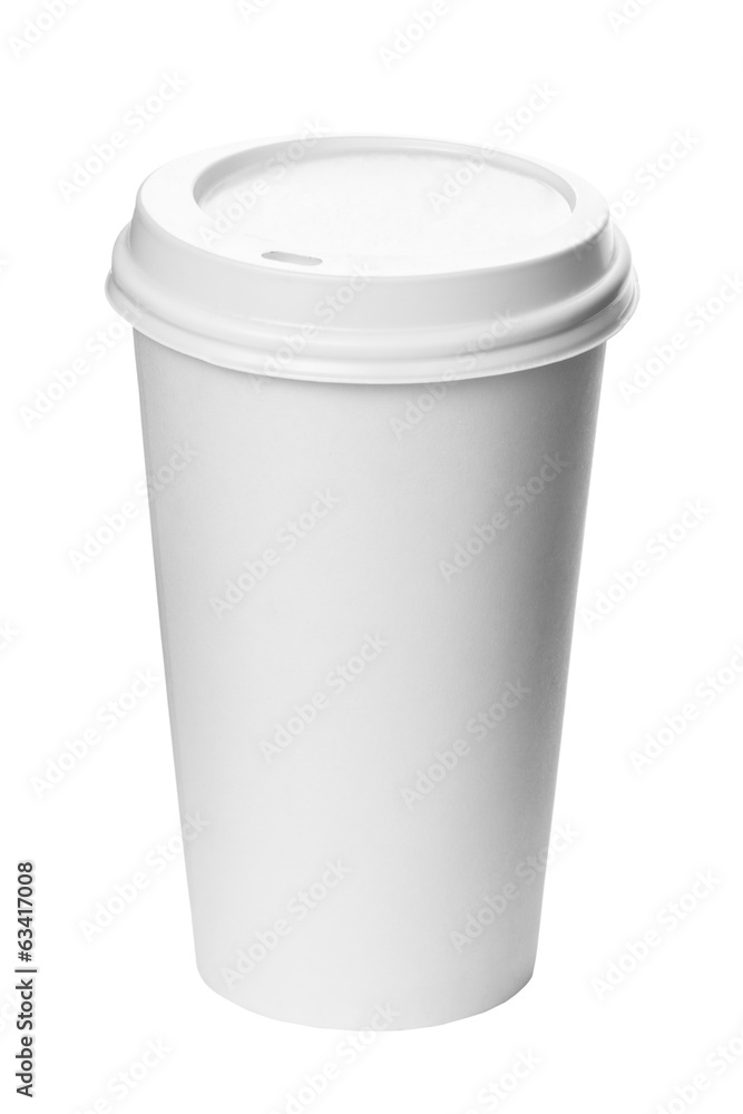 Blank coffee cup isolated on a white background. Takeaway coffee Blank coffee cup isolated on a white background. Takeaway coffee