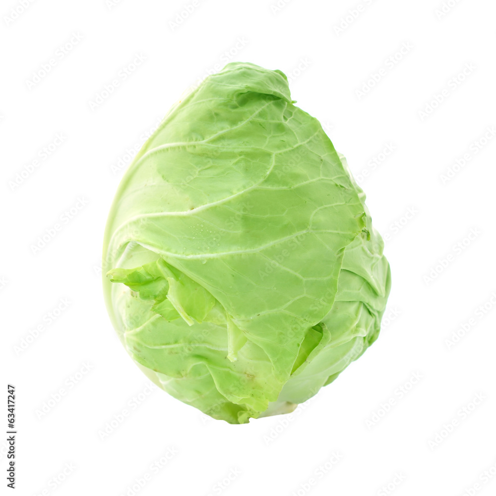 An image of a head of fresh cabbage An image of a head of fresh cabbage