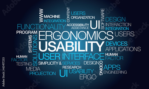 Usability ergonomics user interface tag cloud illustration photo