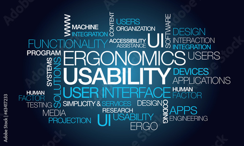Photos Usability ergonomics user interface tag cloud illustration